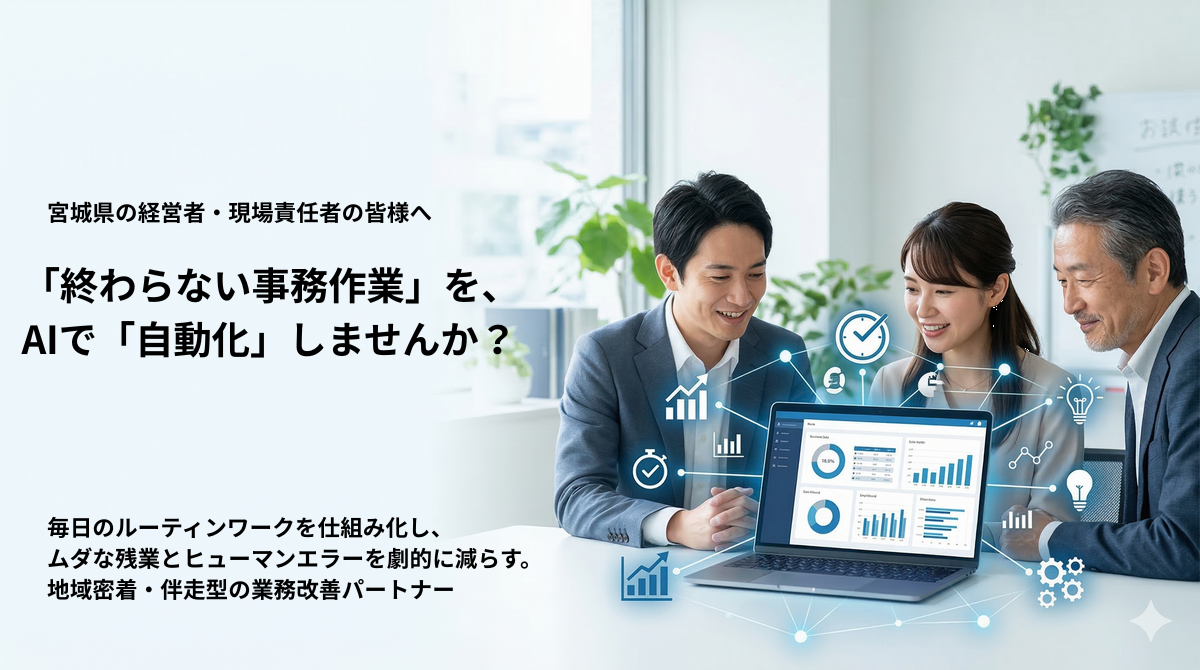 宮城の中小企業向けAI活用・業務改善パートナー｜Smart Work Lab